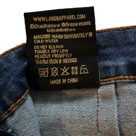 Plus Size Western Frayed Hem Denim Mini Skirt Stretchy Cowgirl Rocker Sz 14 - Picture 12 of 12